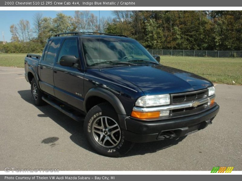 Indigo Blue Metallic / Graphite 2003 Chevrolet S10 LS ZR5 Crew Cab 4x4