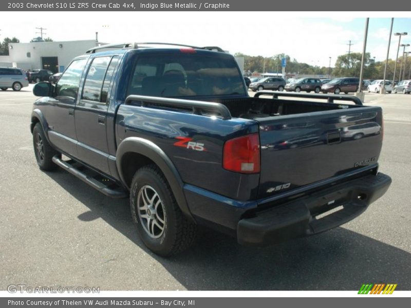 Indigo Blue Metallic / Graphite 2003 Chevrolet S10 LS ZR5 Crew Cab 4x4