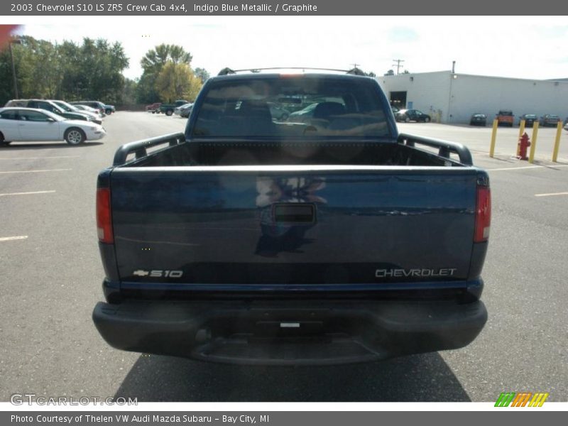 Indigo Blue Metallic / Graphite 2003 Chevrolet S10 LS ZR5 Crew Cab 4x4