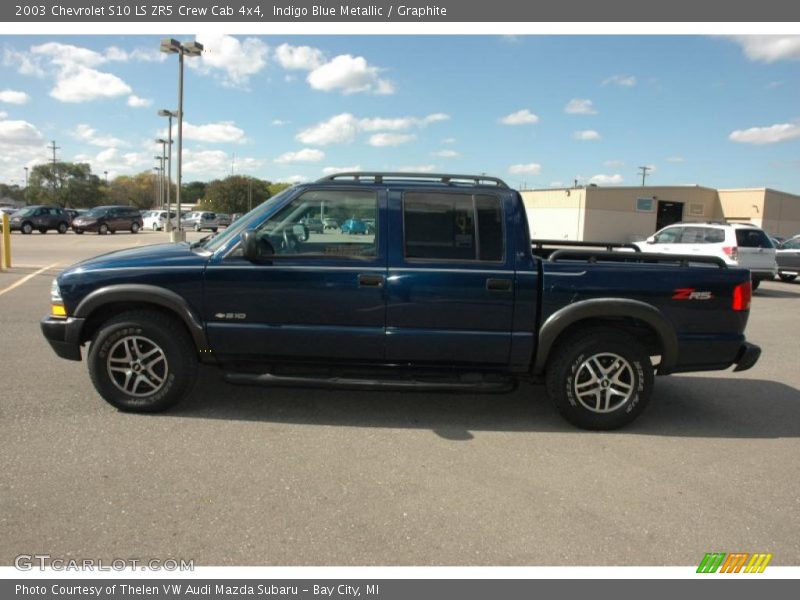 Indigo Blue Metallic / Graphite 2003 Chevrolet S10 LS ZR5 Crew Cab 4x4