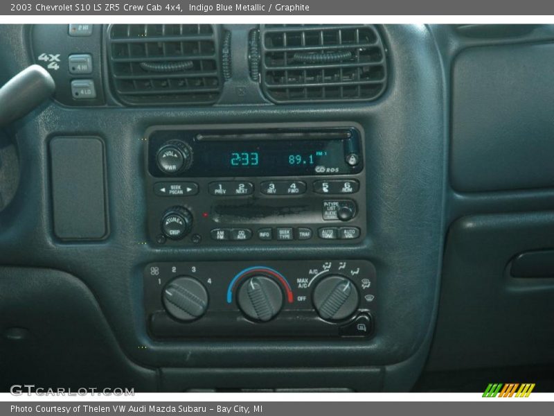 Indigo Blue Metallic / Graphite 2003 Chevrolet S10 LS ZR5 Crew Cab 4x4