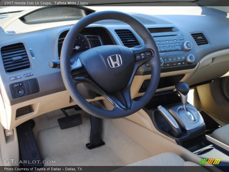 Taffeta White / Ivory 2007 Honda Civic LX Coupe