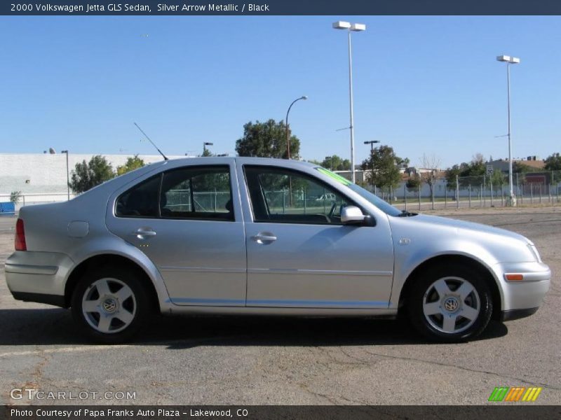 Silver Arrow Metallic / Black 2000 Volkswagen Jetta GLS Sedan