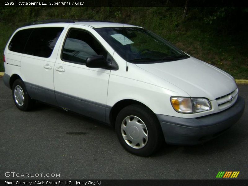 Super White / Gray 1999 Toyota Sienna LE