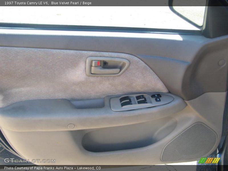 Blue Velvet Pearl / Beige 1997 Toyota Camry LE V6
