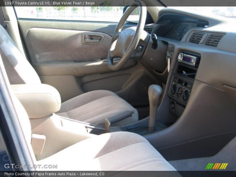 Blue Velvet Pearl / Beige 1997 Toyota Camry LE V6