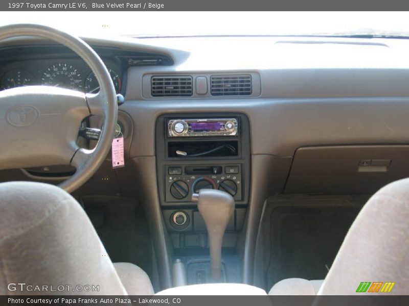 Blue Velvet Pearl / Beige 1997 Toyota Camry LE V6