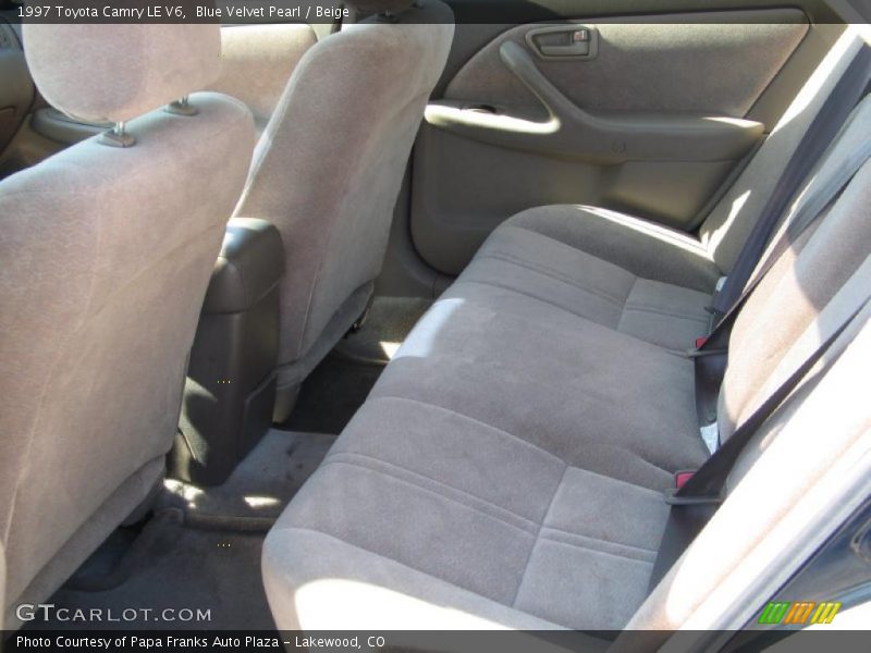 Blue Velvet Pearl / Beige 1997 Toyota Camry LE V6