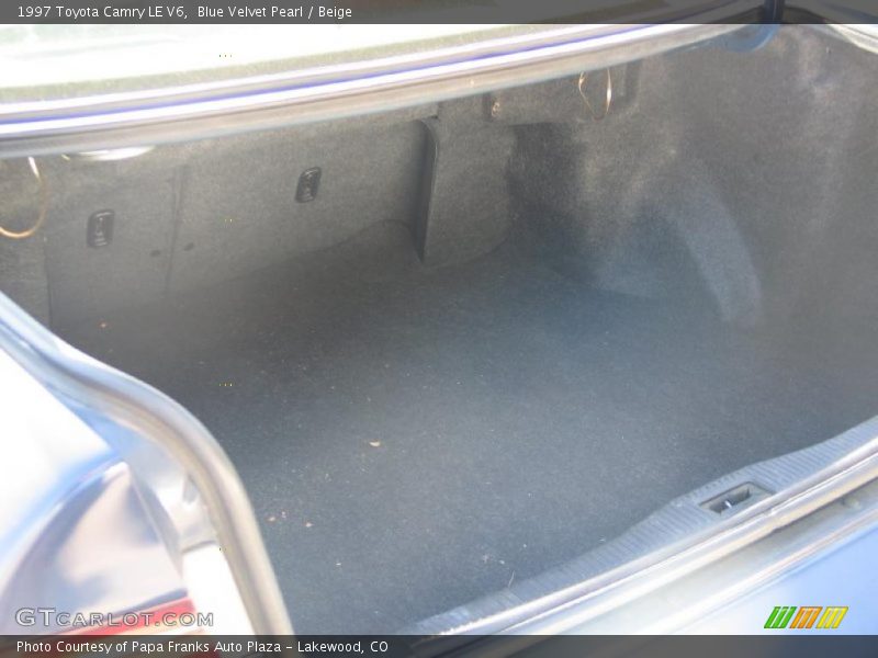Blue Velvet Pearl / Beige 1997 Toyota Camry LE V6