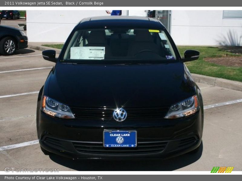 Black / Cornsilk Beige 2011 Volkswagen Jetta SE Sedan