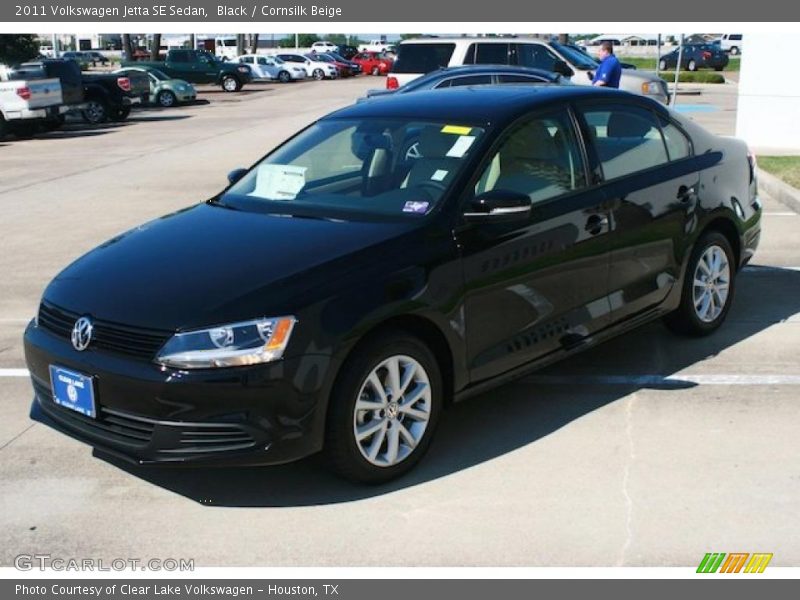 Black / Cornsilk Beige 2011 Volkswagen Jetta SE Sedan