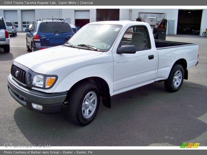 Super White / Charcoal 2004 Toyota Tacoma Regular Cab