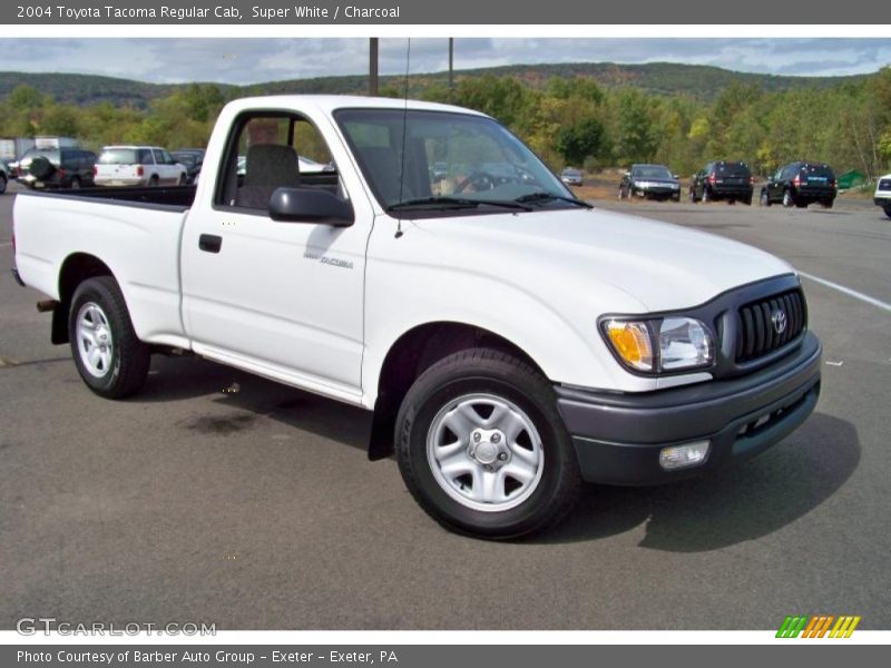Super White / Charcoal 2004 Toyota Tacoma Regular Cab