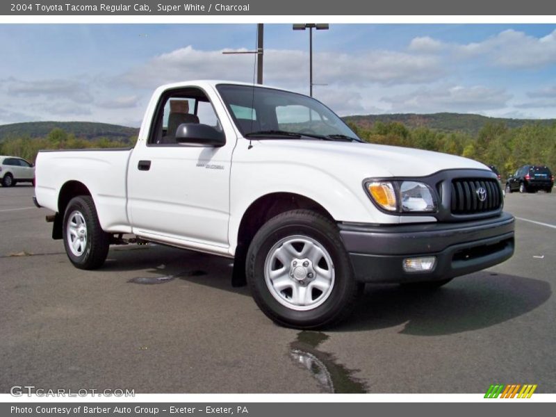 Super White / Charcoal 2004 Toyota Tacoma Regular Cab