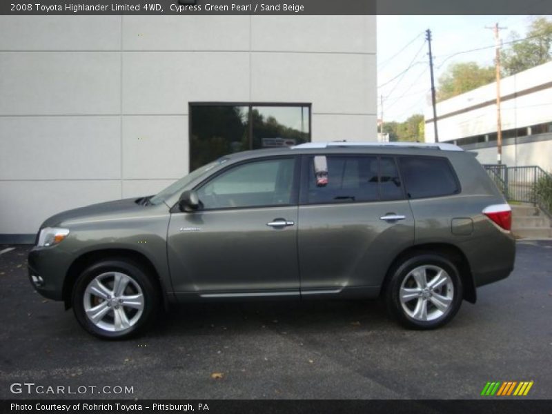 Cypress Green Pearl / Sand Beige 2008 Toyota Highlander Limited 4WD