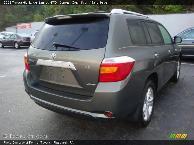 Cypress Green Pearl / Sand Beige 2008 Toyota Highlander Limited 4WD