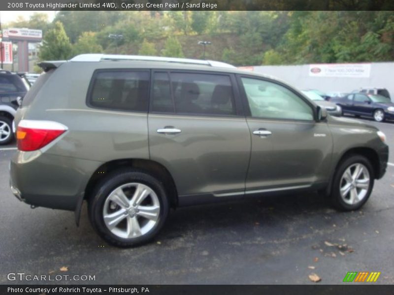 Cypress Green Pearl / Sand Beige 2008 Toyota Highlander Limited 4WD