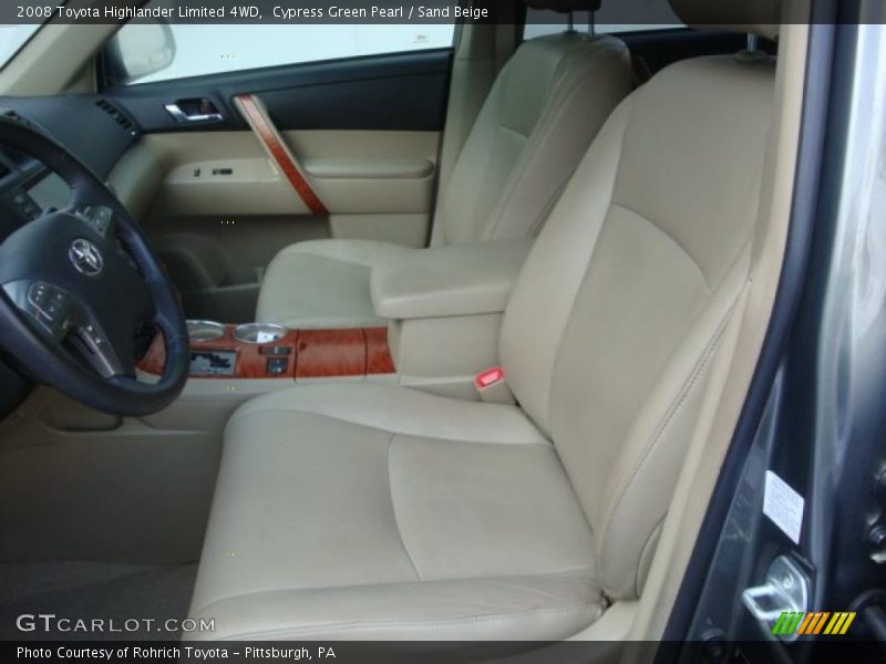 Cypress Green Pearl / Sand Beige 2008 Toyota Highlander Limited 4WD