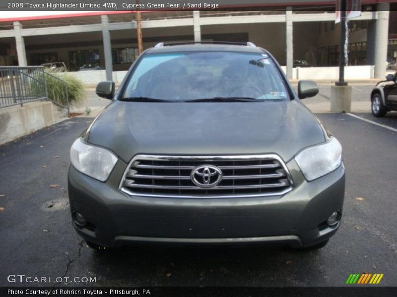 Cypress Green Pearl / Sand Beige 2008 Toyota Highlander Limited 4WD