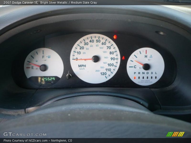 Bright Silver Metallic / Medium Slate Gray 2007 Dodge Caravan SE