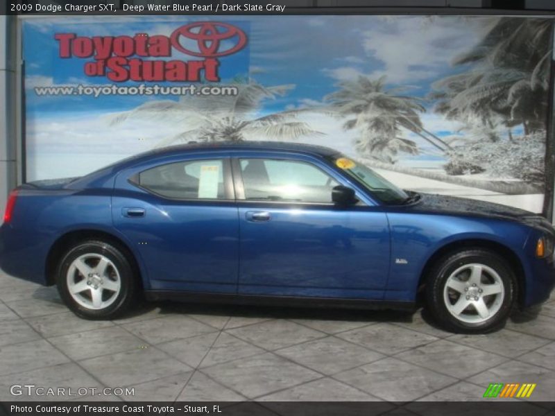 Deep Water Blue Pearl / Dark Slate Gray 2009 Dodge Charger SXT