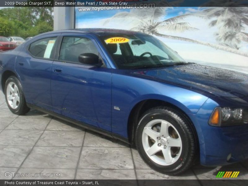 Deep Water Blue Pearl / Dark Slate Gray 2009 Dodge Charger SXT