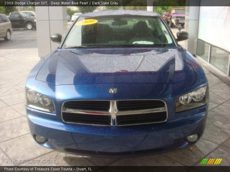 Deep Water Blue Pearl / Dark Slate Gray 2009 Dodge Charger SXT