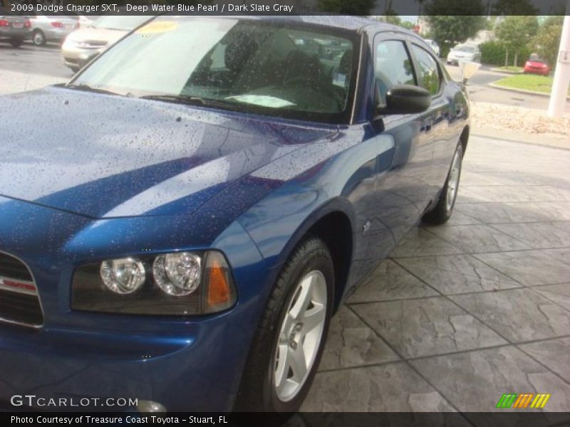 Deep Water Blue Pearl / Dark Slate Gray 2009 Dodge Charger SXT
