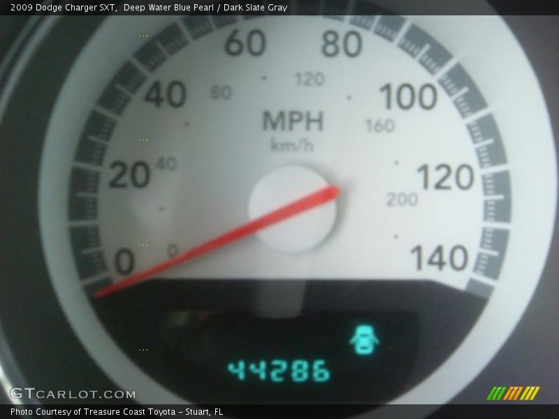 Deep Water Blue Pearl / Dark Slate Gray 2009 Dodge Charger SXT