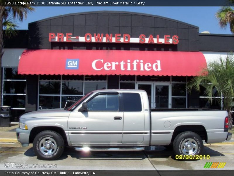 Radiant Silver Metallic / Gray 1998 Dodge Ram 1500 Laramie SLT Extended Cab