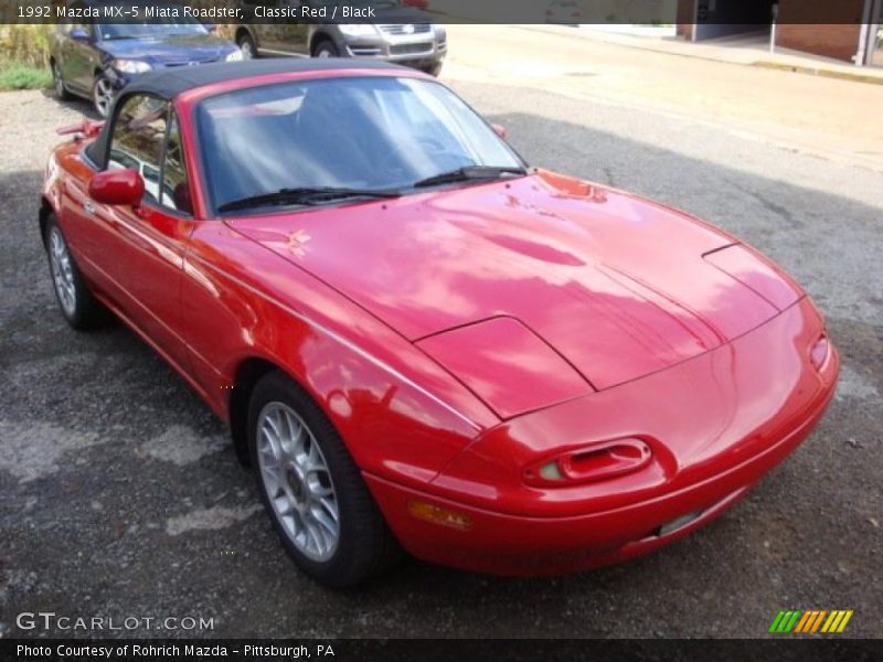 Classic Red / Black 1992 Mazda MX-5 Miata Roadster