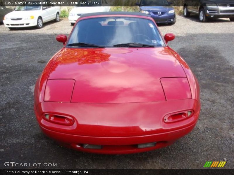 Classic Red / Black 1992 Mazda MX-5 Miata Roadster