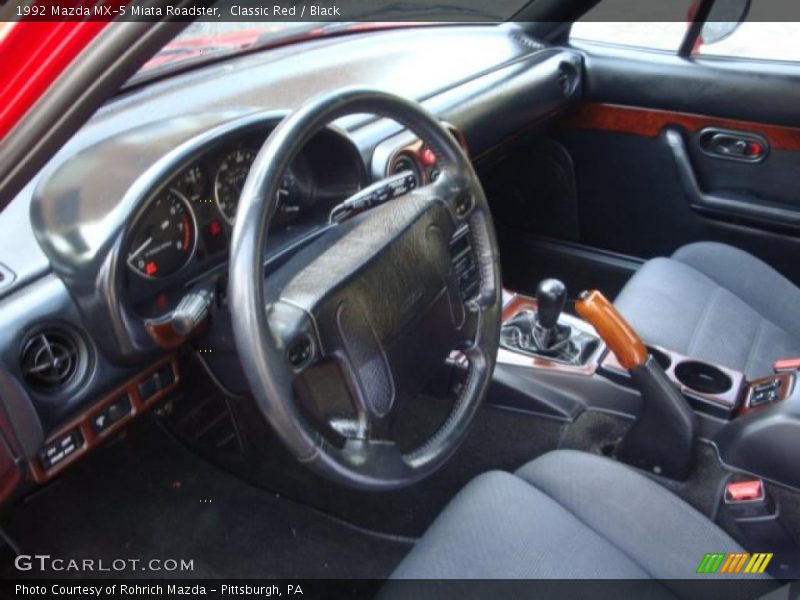 Classic Red / Black 1992 Mazda MX-5 Miata Roadster