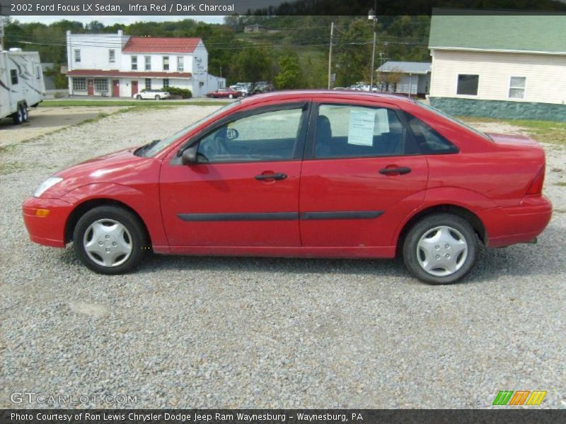 Infra Red / Dark Charcoal 2002 Ford Focus LX Sedan