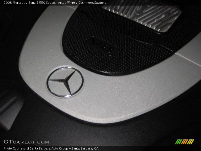 Arctic White / Cashmere/Savanna 2008 Mercedes-Benz S 550 Sedan