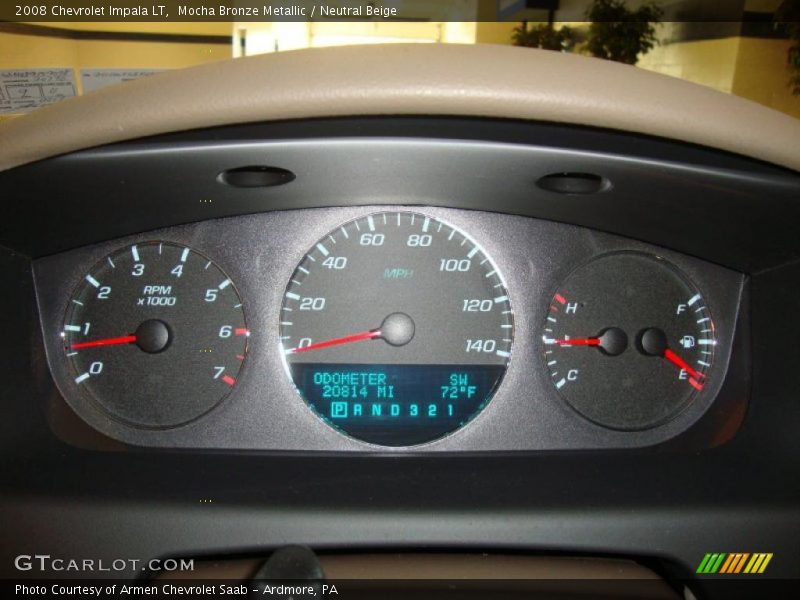 Mocha Bronze Metallic / Neutral Beige 2008 Chevrolet Impala LT