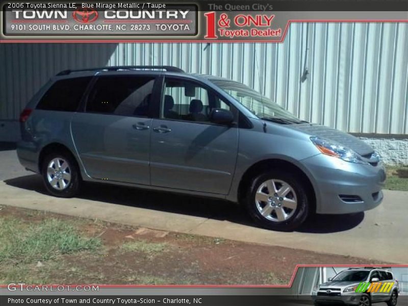 Blue Mirage Metallic / Taupe 2006 Toyota Sienna LE