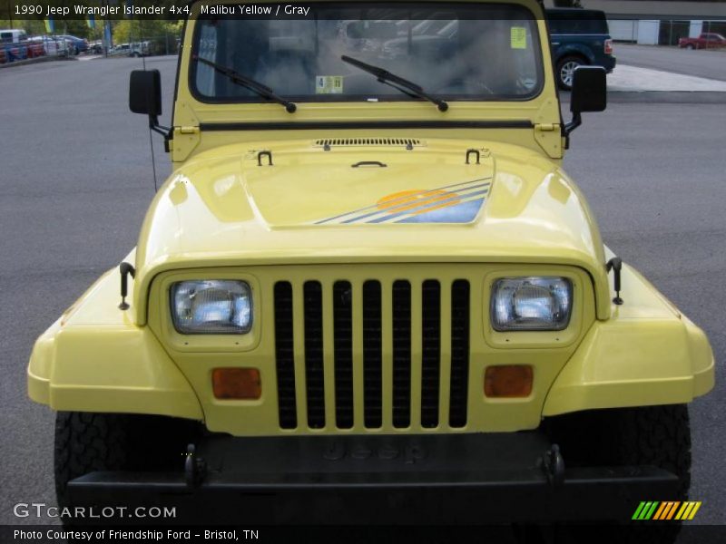 Malibu Yellow / Gray 1990 Jeep Wrangler Islander 4x4