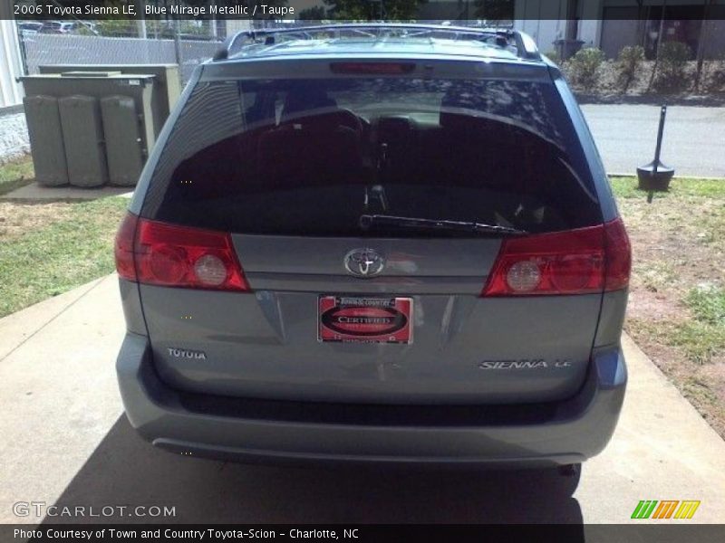 Blue Mirage Metallic / Taupe 2006 Toyota Sienna LE