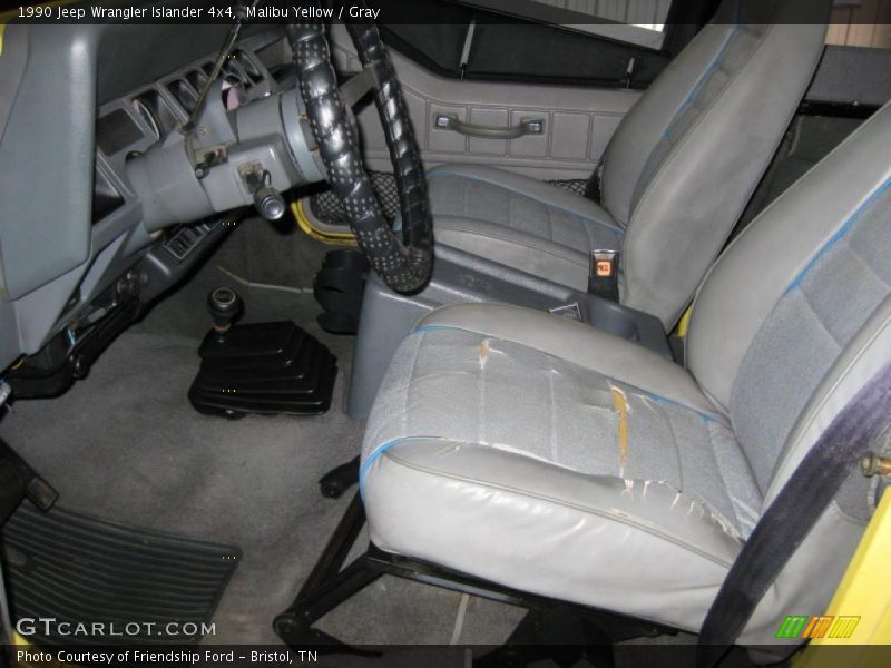 Malibu Yellow / Gray 1990 Jeep Wrangler Islander 4x4
