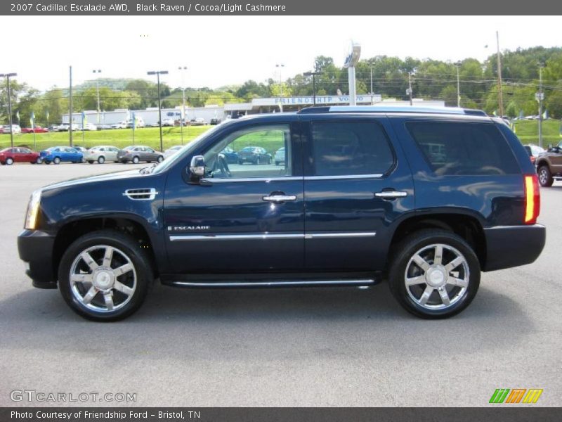 Black Raven / Cocoa/Light Cashmere 2007 Cadillac Escalade AWD