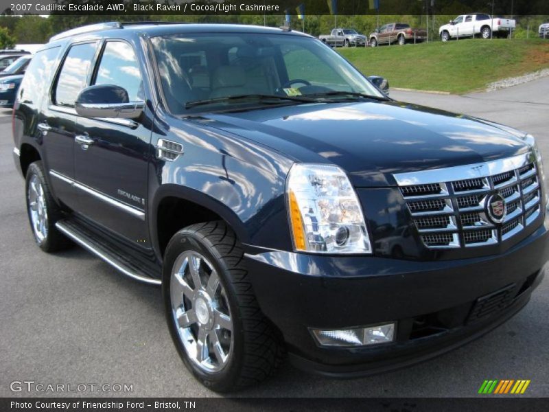 Black Raven / Cocoa/Light Cashmere 2007 Cadillac Escalade AWD