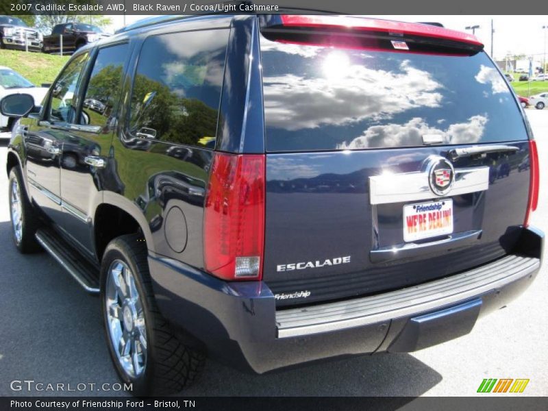Black Raven / Cocoa/Light Cashmere 2007 Cadillac Escalade AWD