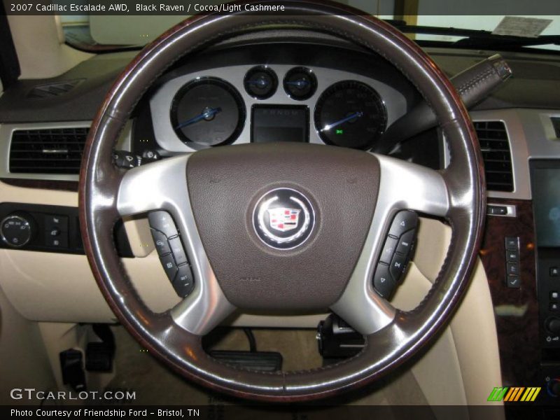 Black Raven / Cocoa/Light Cashmere 2007 Cadillac Escalade AWD