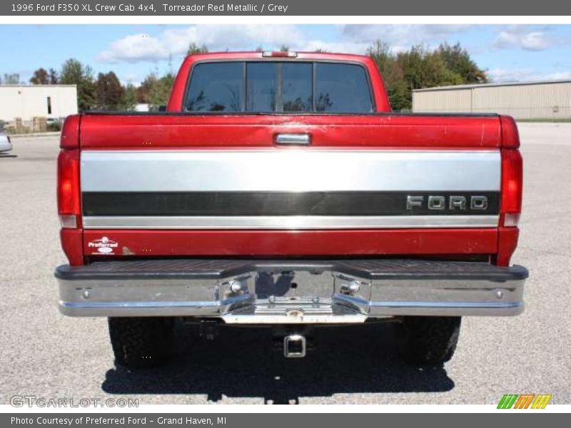 Torreador Red Metallic / Grey 1996 Ford F350 XL Crew Cab 4x4