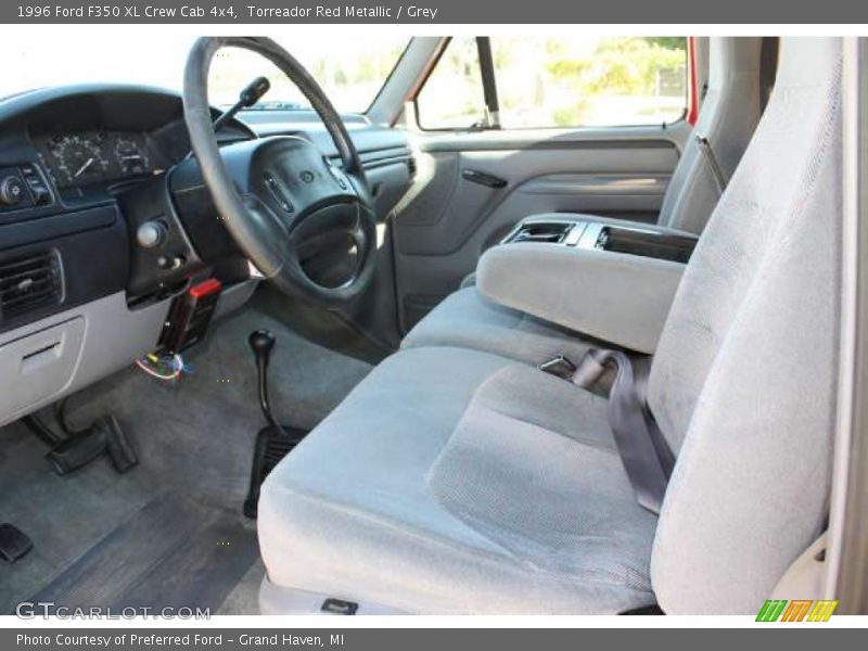 Torreador Red Metallic / Grey 1996 Ford F350 XL Crew Cab 4x4
