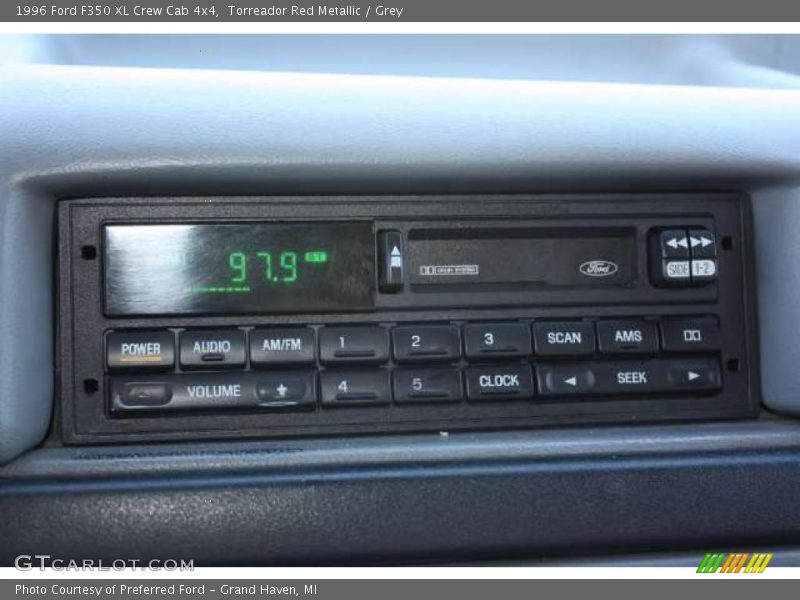 Torreador Red Metallic / Grey 1996 Ford F350 XL Crew Cab 4x4