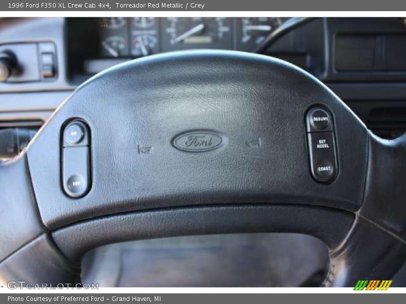 Torreador Red Metallic / Grey 1996 Ford F350 XL Crew Cab 4x4