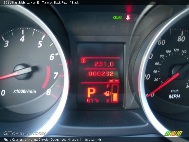 Tarmac Black Pearl / Black 2011 Mitsubishi Lancer ES