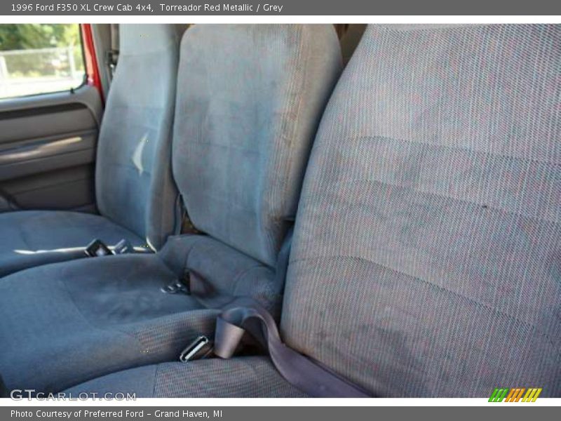 Torreador Red Metallic / Grey 1996 Ford F350 XL Crew Cab 4x4